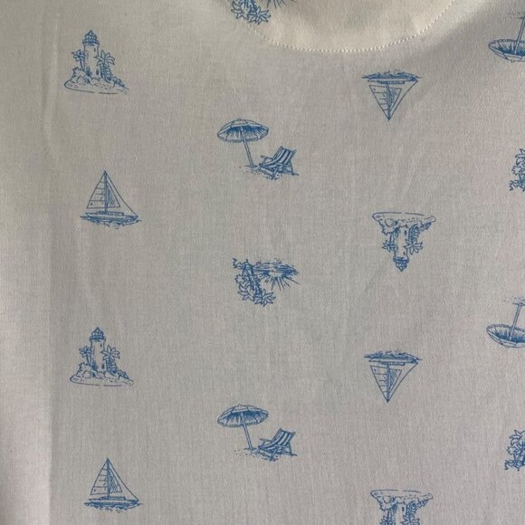 Tackle & Tides Coastal Print Polo Shirt Men's Size Large - Picture 10 of 10